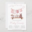 Search for clothesline baby shower invitations Pink