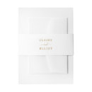 Search for wedding invitation belly bands Minimal