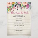 Search for here comes the bride invitations Bridal