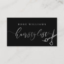 Search for black and silver business cards Hairdresser