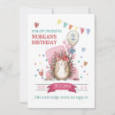 Search for hedgehog birthday invitations Pink