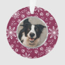 Search for black and white dog ornaments Snowflake