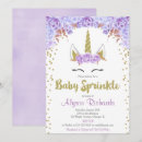Search for unicorn baby girl shower invitations Purple