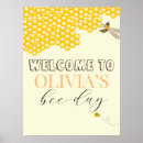 Search for bee first birthday posters Cute