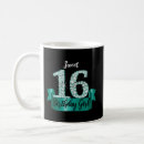 Search for black sweet 16 birthday party coffee mugs style