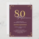 Search for 80 and fabulous invitations Burgundy