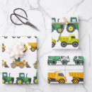 Search for excavator wrapping paper Boy birthday
