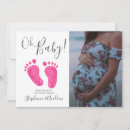 Search for baby feet invitations Simple minimal