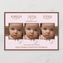 Search for triplet birth announcement cards Pink