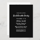 Search for black white bachelorette party invitations Elegant