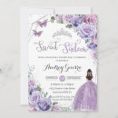 Search for purple and silver sweet 16 invitations Teen girl