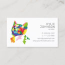 Search for cat sitting business cards Colorful
