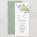 Search for lavender wedding programs Wildflowers