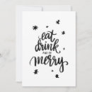 Search for eat drink and be merry cards Santa