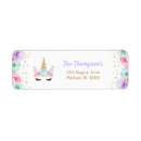 Search for purple return address labels Gold glitter