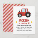 Search for red tractor birthday invitations Kids