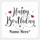 Search for happy birthday name stickers Simple