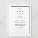 Search for gold border wedding menus Simple