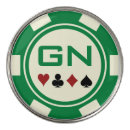 Search for green golf ball markers Initials