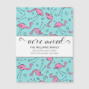 Search for flamingo moving announcement cards Tropical