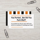 Search for parking business cards Funny