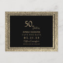 Search for 50th birthday save the date postcards Glitter