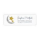Search for moon and stars return address labels Lunar