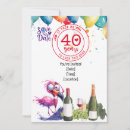 Search for flamingo 40th birthday invitations Party