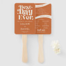 Search for retro wedding programs Burnt orange