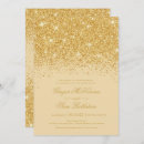 Search for gold glitter invitations Champagne