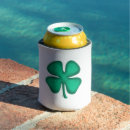Search for irish can coolers Four leaf clover