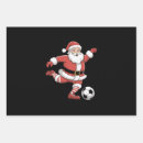 Search for soccer wrapping paper Santa