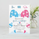 Search for easter gender reveal invitations Blue or pink