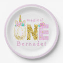Search for unicorn plates Pink and gold