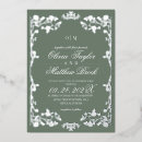 Search for green and silver wedding invitations Modern