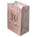 Search for 30th birthday gift bags Rose gold