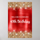 Search for 40th birthday signs Glitter