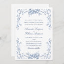 Search for renaissance wedding invitations Blue flowers