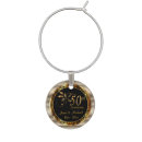 Search for name tag wine charms Black and gold