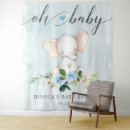 Search for elephant baby shower backdrops Blue