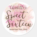 Search for sweet 16 stickers Watercolor