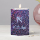 Search for purple glitter candles Shiny