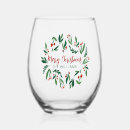 Search for christmas wine glasses Botanical