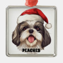Search for shih tzu ornaments Red