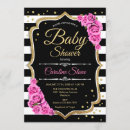 Search for pink and black baby shower invitations For her