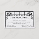 Search for iron work business cards Blacksmith