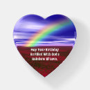 Search for heart shape paperweights Rainbow
