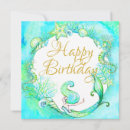 Search for mermaid birthday cards Watercolor