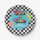 Search for purple gingham paper plates Retro