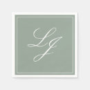 Search for monogrammed monogram initial letter napkins Elegant